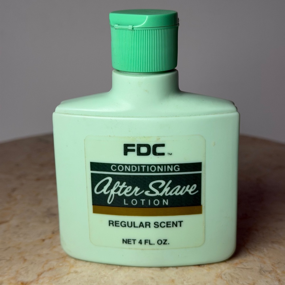 FDC Conditioning After Shave Lotion 4oz Green Vintage 1993 Regular Scent USA